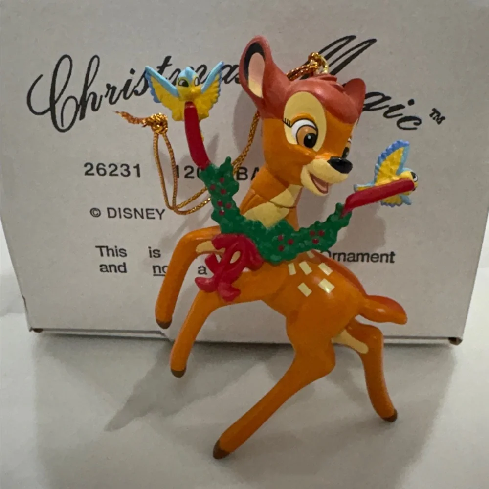 Disney Christmas Magic Bambi Ornament #26231-120 Vintage Collectible w‎ Box